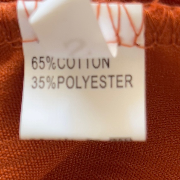 Long Sleeve Corduroy Button Up Shacket (Rust) - Picture 9 of 9